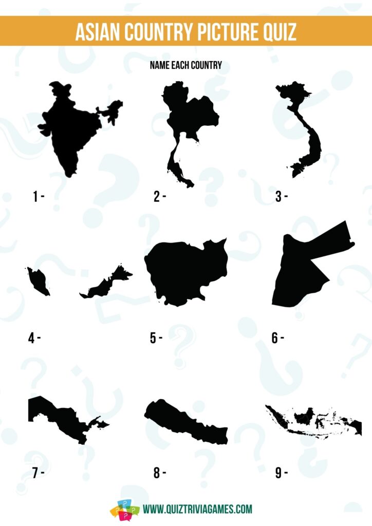 Asian Country Picture Round
