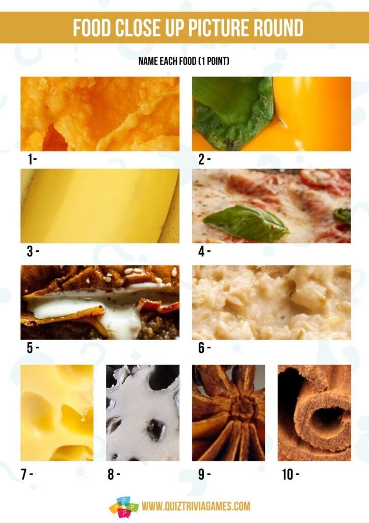 Foods Close Up Picture Round