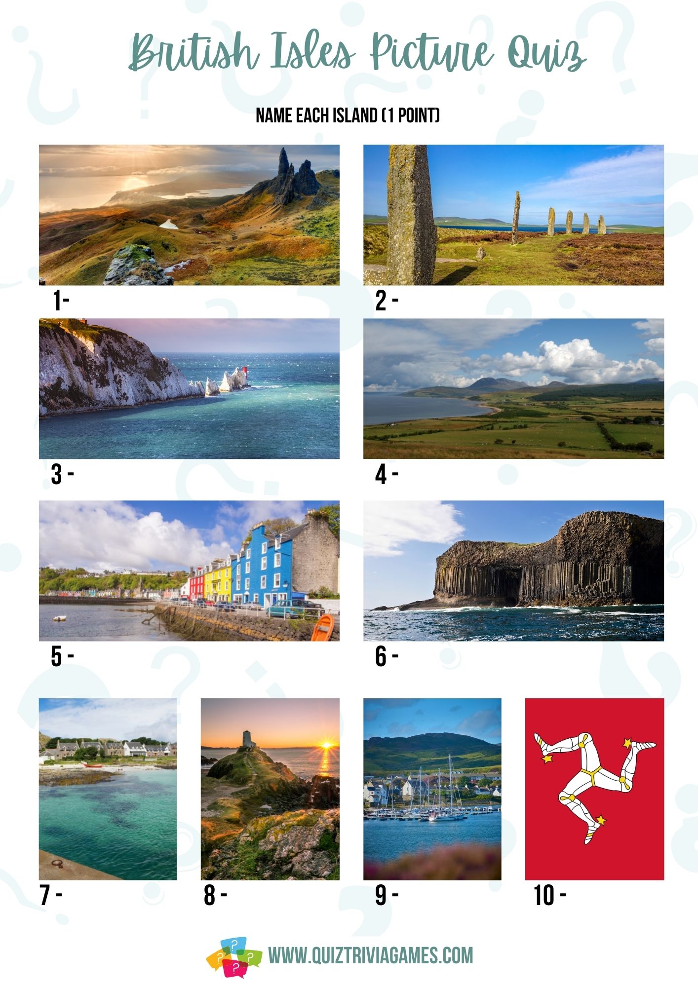 12 Free Printable UK Picture Quiz Rounds - Quiz Trivia Games