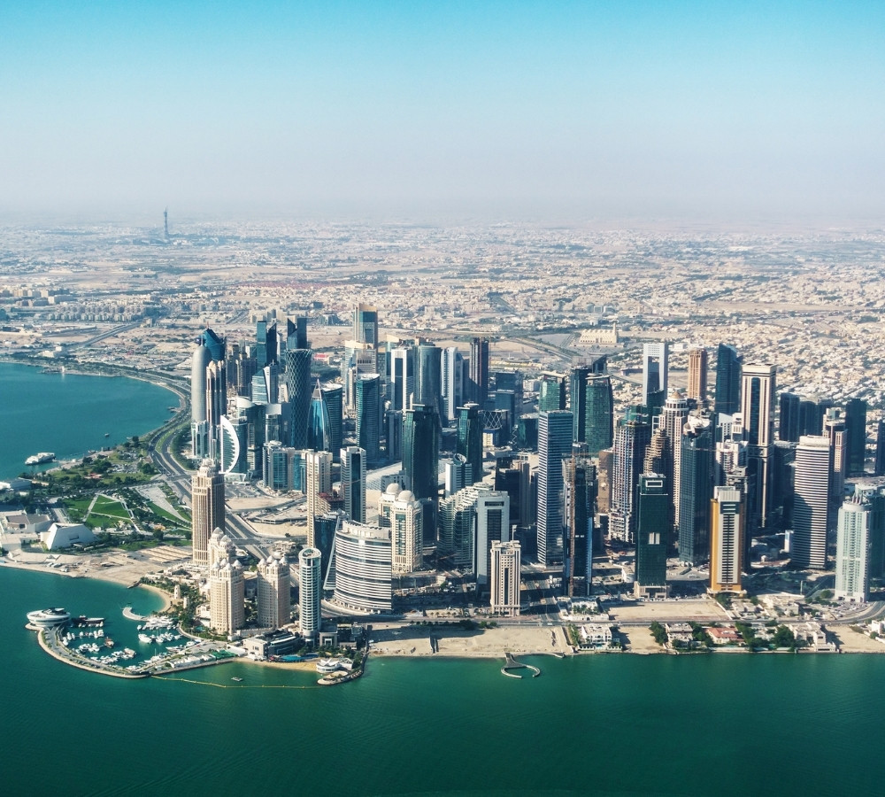 Aerial view of Doha, Qatar