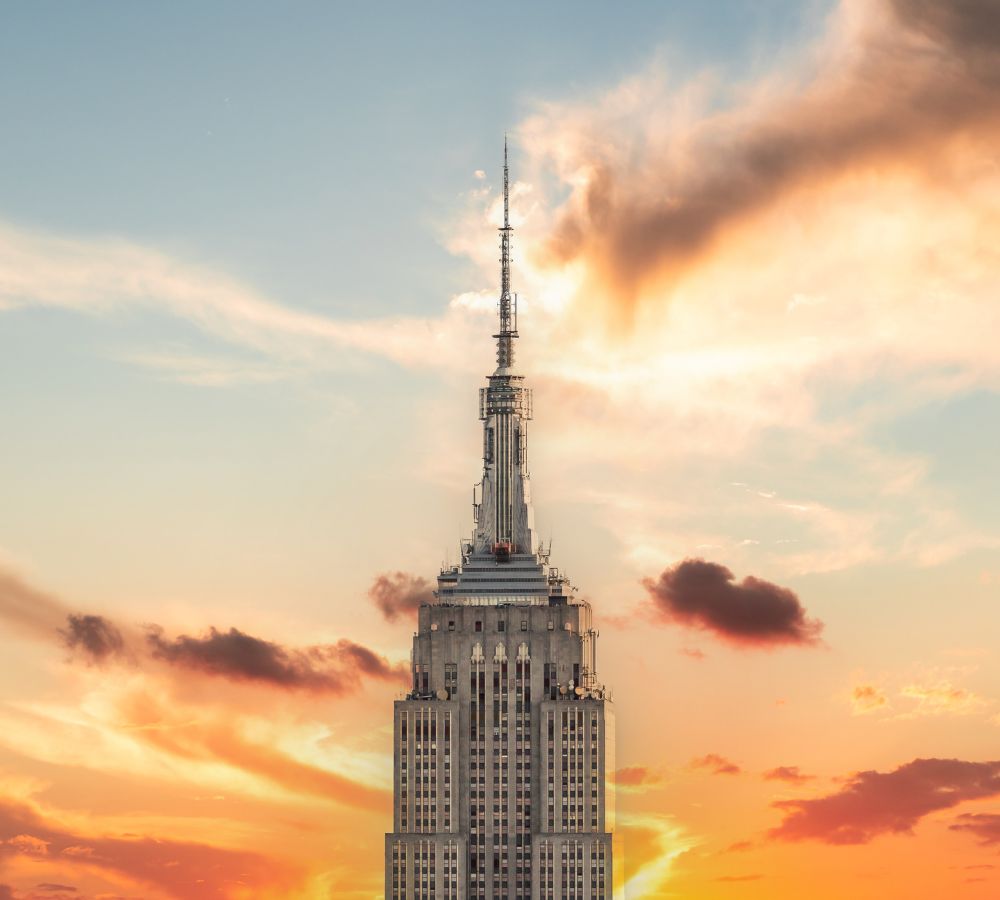 Empire State Building with beautiful sky in Manhattan