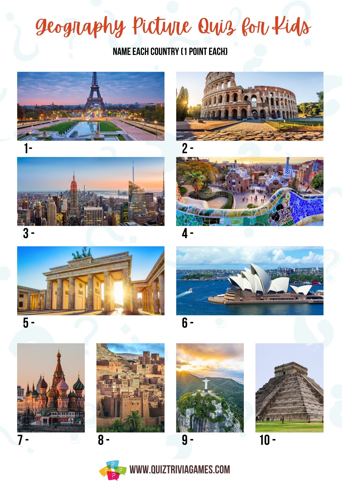 Geography Quiz for Kids: 70+ Questions and Answers - Quiz Trivia Games