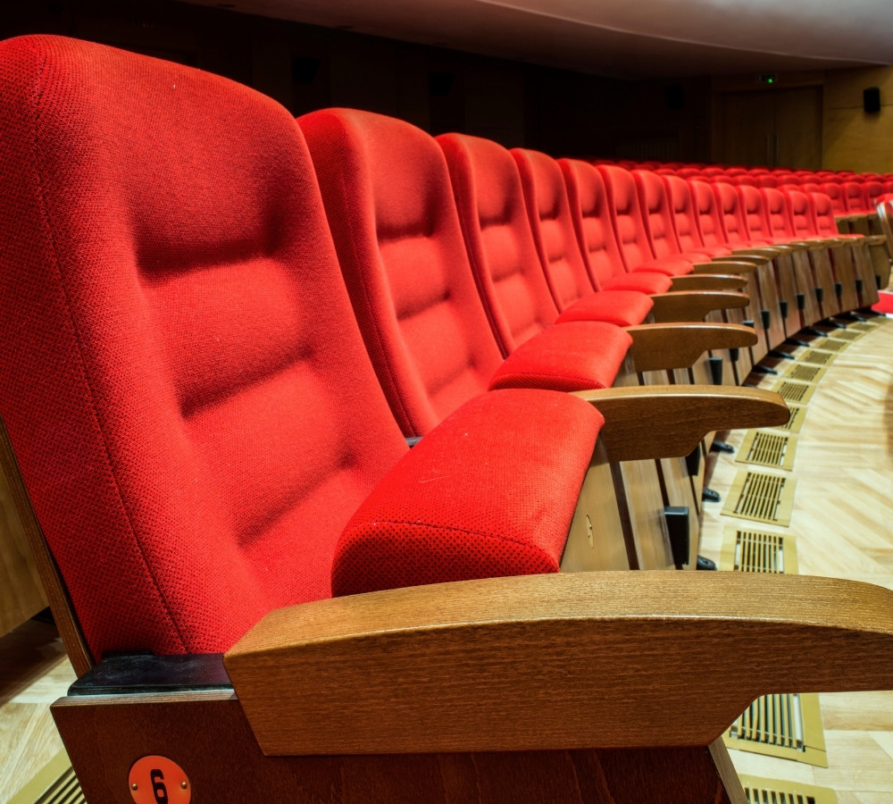 Seats in a theater and opera