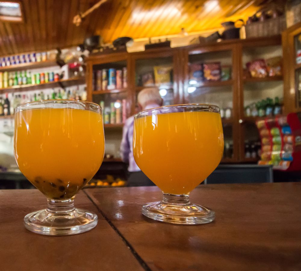Traditional Poncha drink of the Madeira island, Portugal