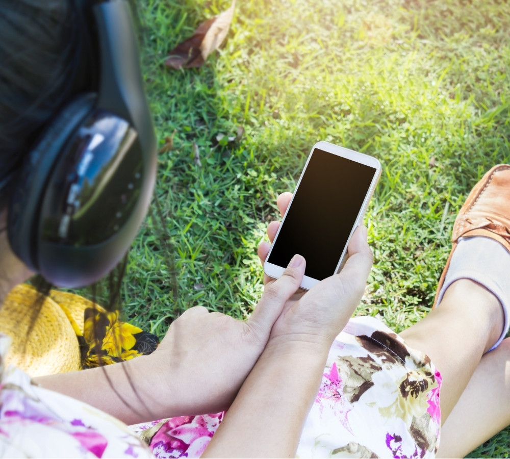girl watching on a phone