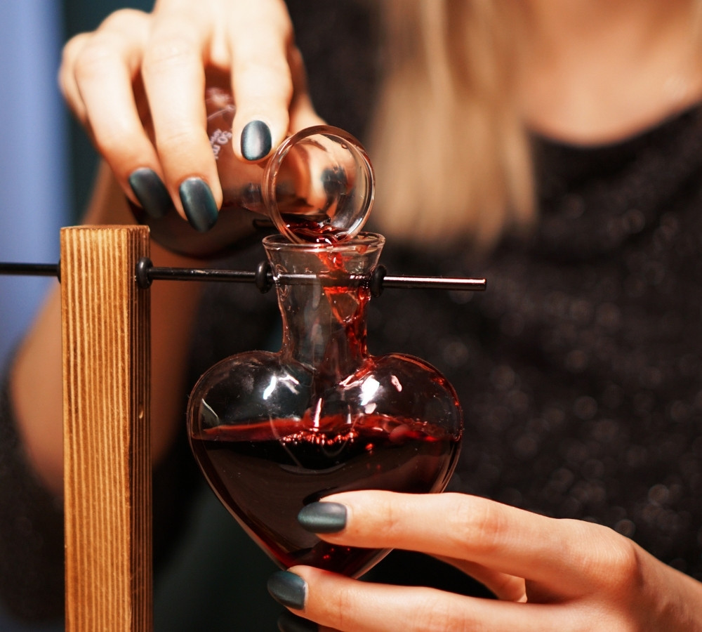 witch prepares potion