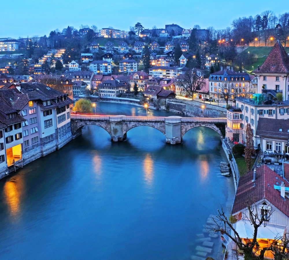 Bern in Twilight time at Switzerland