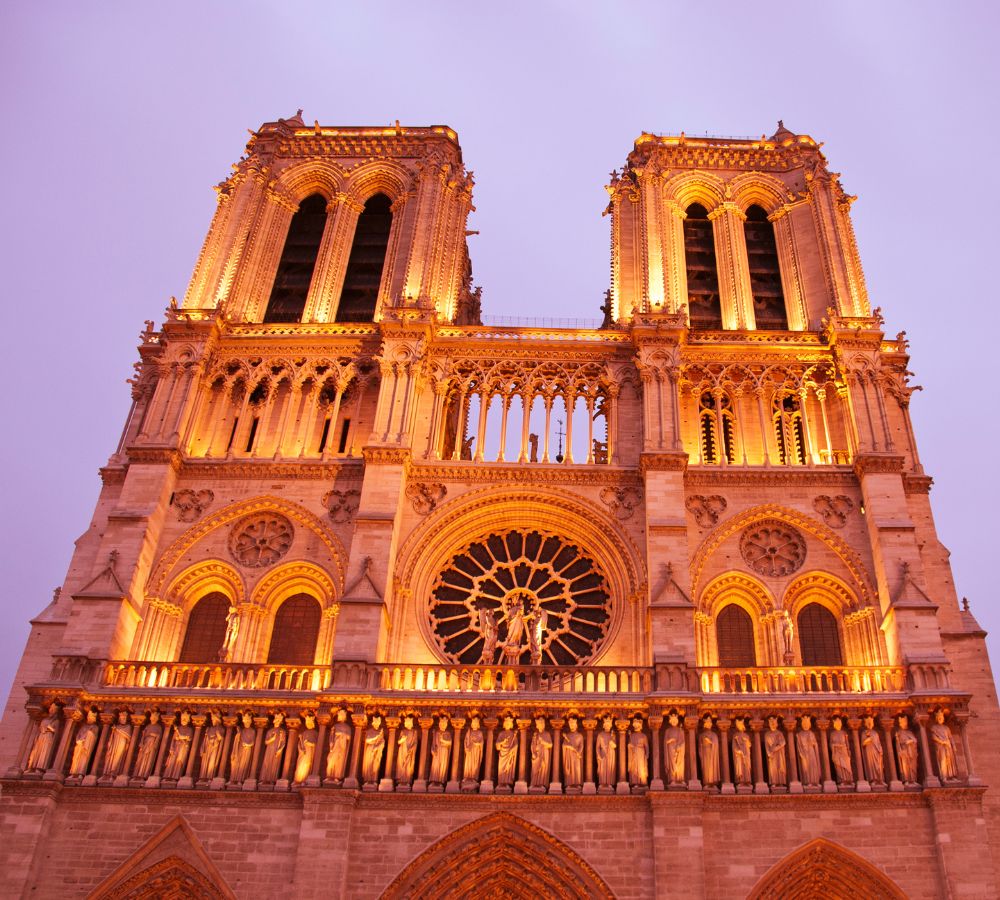 Notre Dame Facade in Paris