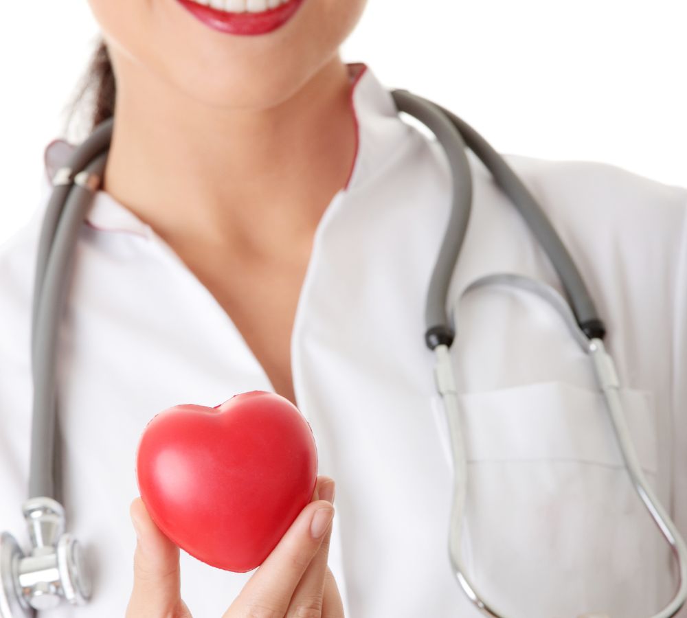 Young doctor with heart