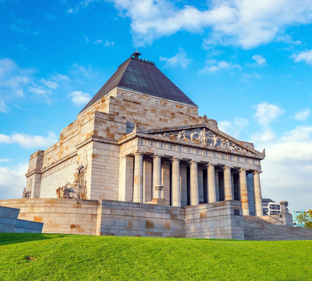 Shrine of remembrance the world war I & II memorial in Melbourne