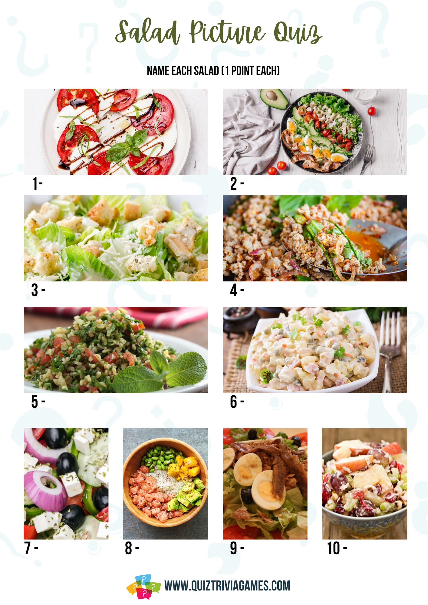 30 Salad Quiz Questions And Answers - Quiz Trivia Games