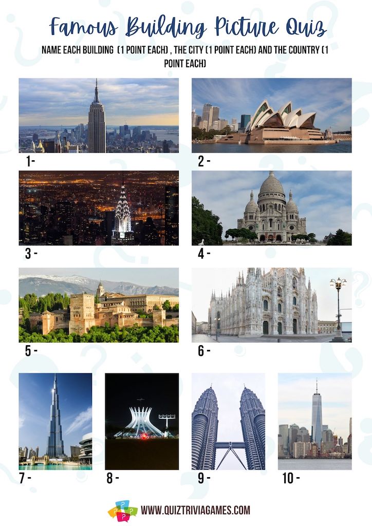 Famous Building Picture Quiz with answers