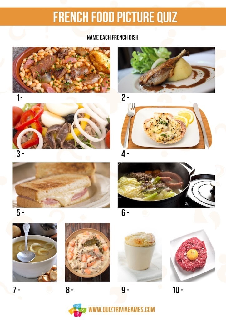 French food picture quiz 