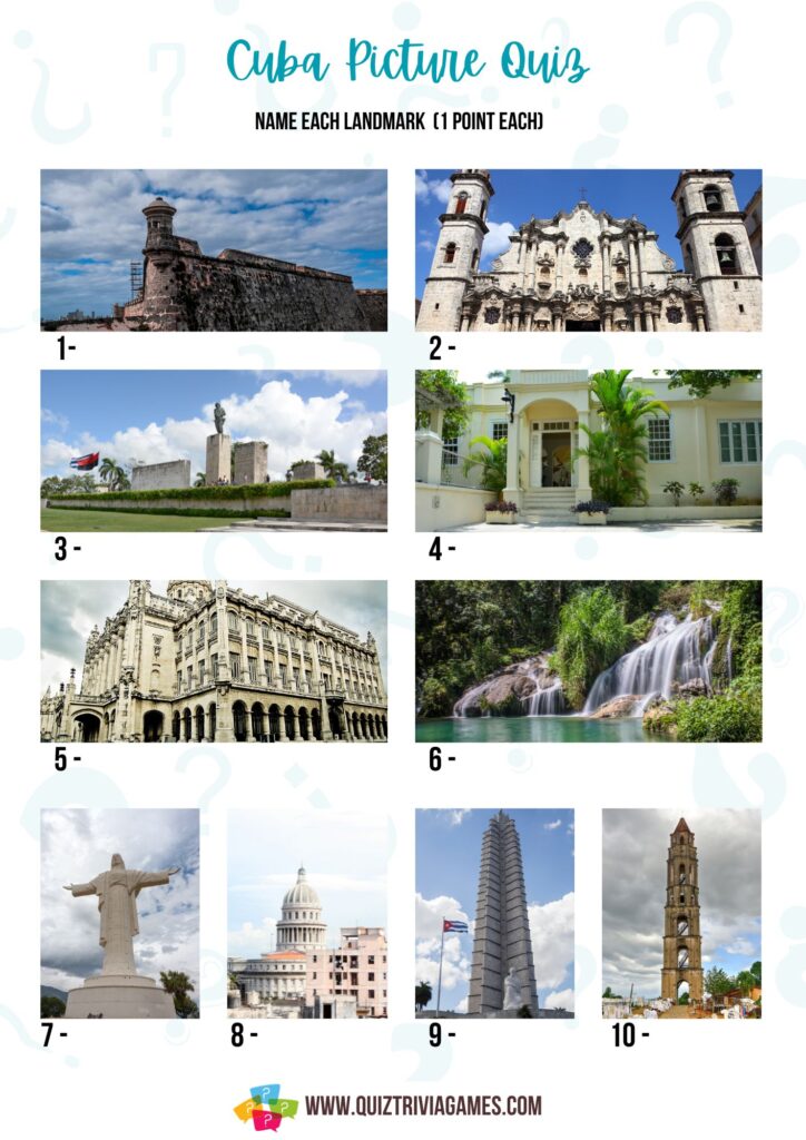 Cuba Picture Quiz
