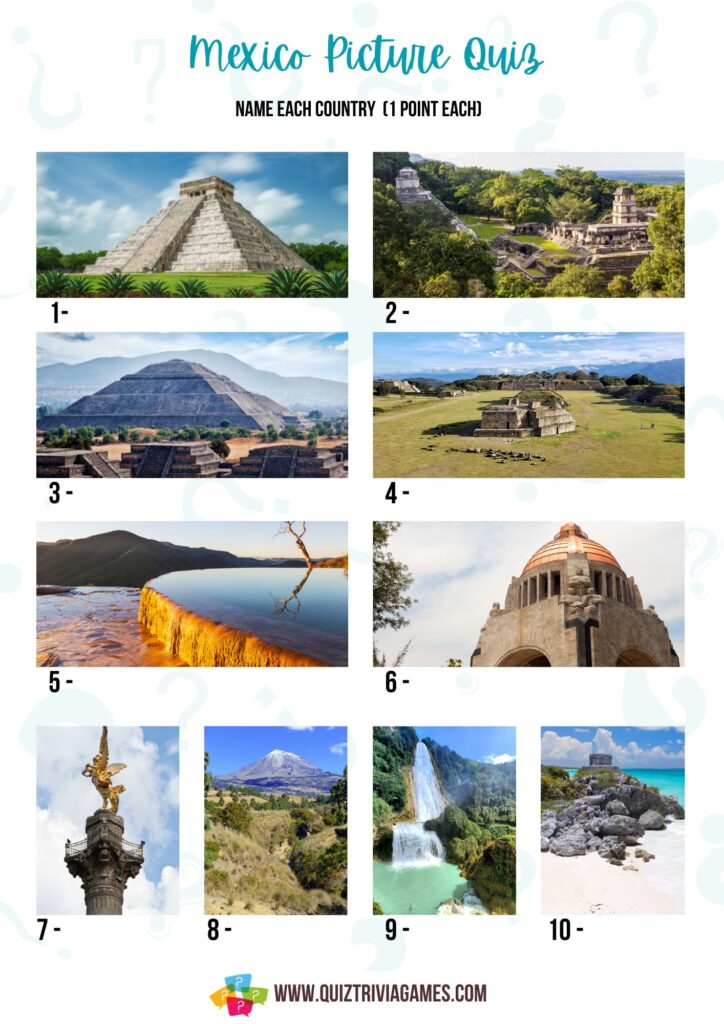Mexico Picture Quiz